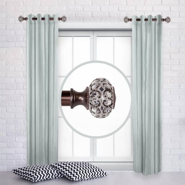 Unbranded Lavish 1" dia. Curtain Rod 12-20 inch long (Set of 2) - Bronze