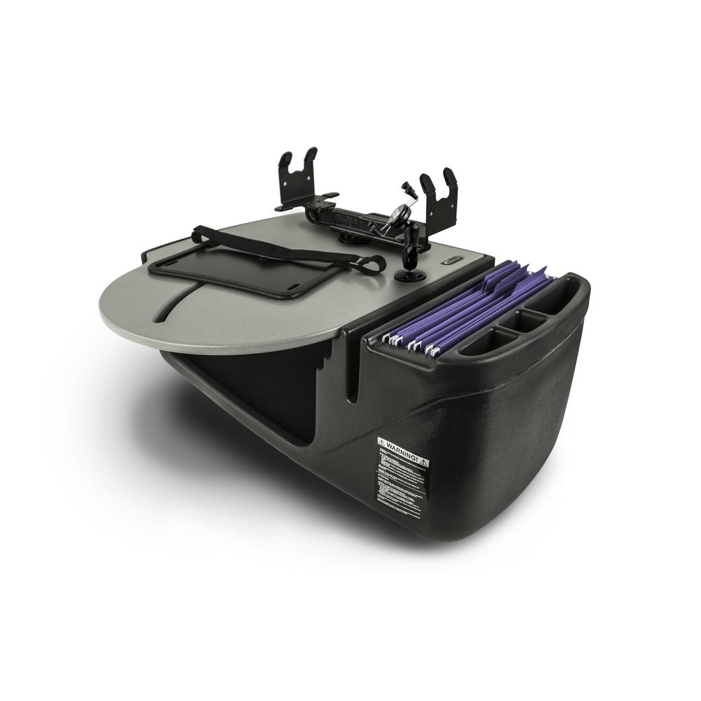 RoadMaster Car Desk with Built-In Power Inverter, X-Grip Phone Mount and Printer Stand