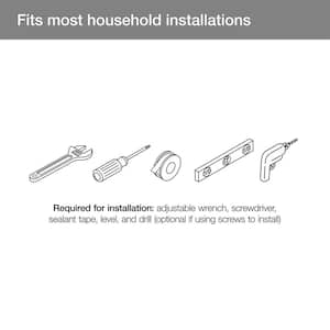 HydroRail 5-Spray Shower Column Kit with Hand Shower and Fixed Showerhead in Vibrant Brushed Moderne Brass