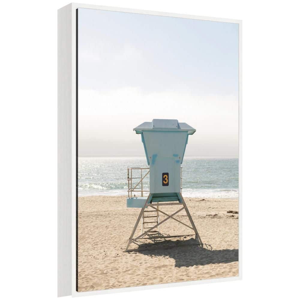 "Sylvie ""Lifeguard Tower 2"" by Crystal Lynn Collins Beach Framed Canvas Art Print 33 in. x 23 in." price history on PriceWatchPro