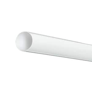 36 in. - 60 in. PVC Tension Shower Rod Cover in White