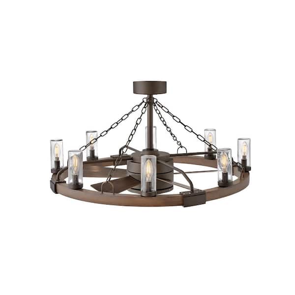 HINKLEY Sawyer 36 in. Indoor/Outdoor Metallic Matte Bronze Ceiling Fan with Wall Switch