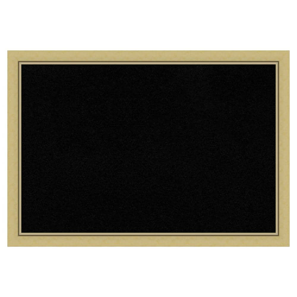 Amanti Art Landon Gold Narrow Framed Black Corkboard 39 in. x 27 in ...