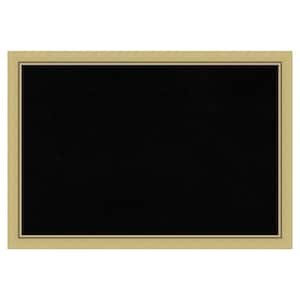 Landon Gold Narrow Framed Black Corkboard 39 in. x 27 in. Bulletine Board Memo Board