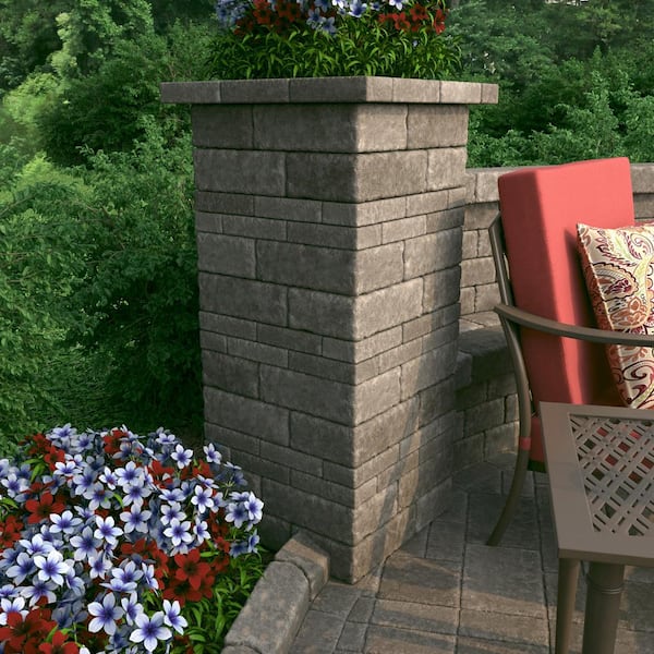 Pavestone Rumblestone Trap 3 5 In X 10 25 In X 7 In Greystone Concrete Garden Wall Block 92334 The Home Depot