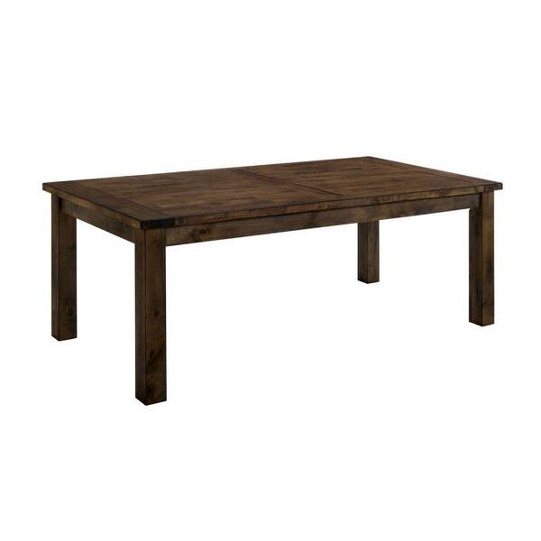 Benjara 78.75 in. Brown Wooden 4-Legs Dining Table (Seat of 6)