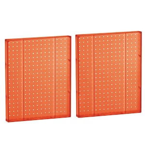 20.25 in H x 16 in W Pegboard Orange Styrene One Sided Panel (2-Pieces per Box)