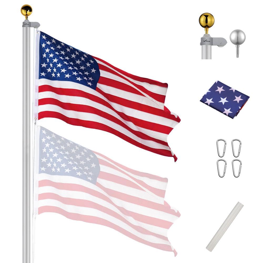 heavy duty 20ft residential flagpole