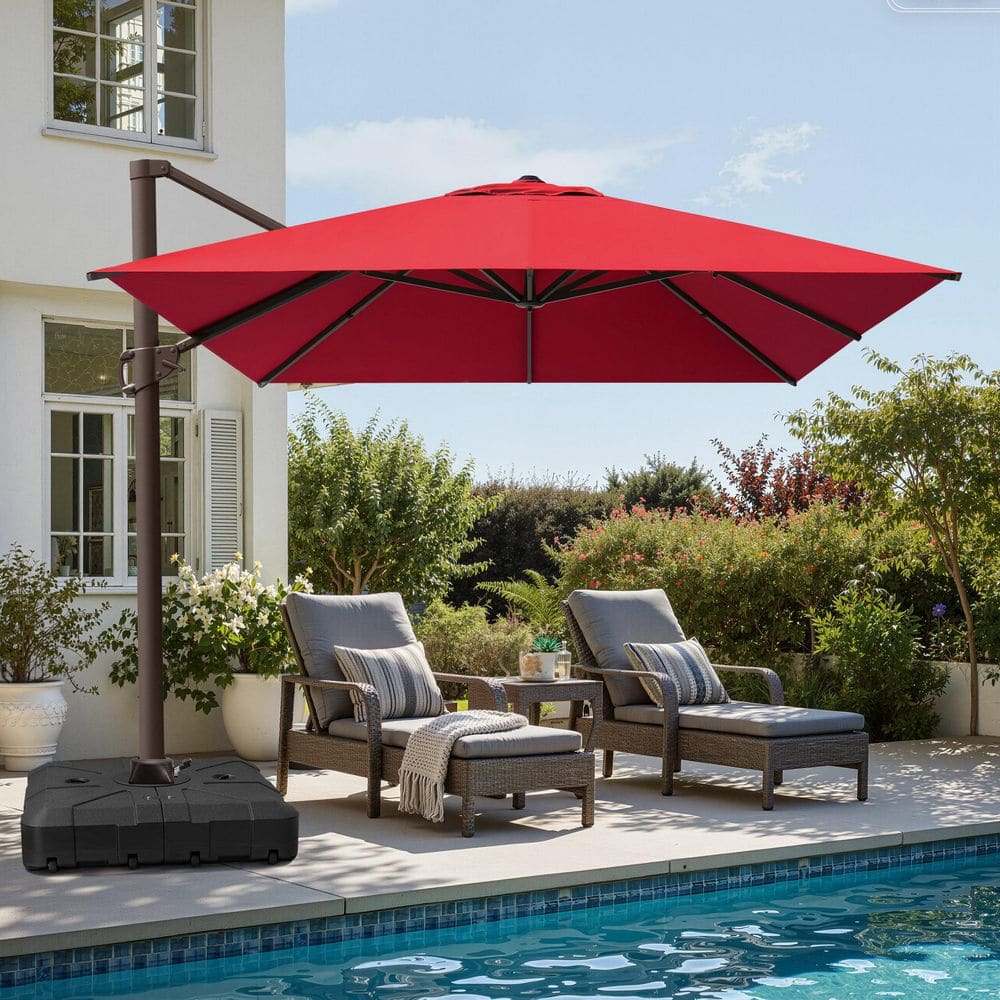 その他 Snap-on UMBRELLA STAND RED TRU1210 Crestlive Products 13 ft. x 10 ft. Swivel Cantilever Tilt Patio