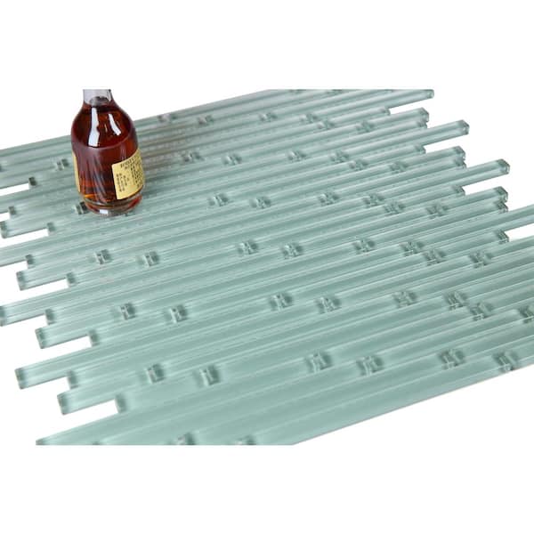 Abolos New Era II 11-Pack Black 12-in x 12-in Glossy Glass Mosaic Floor and Wall Tile