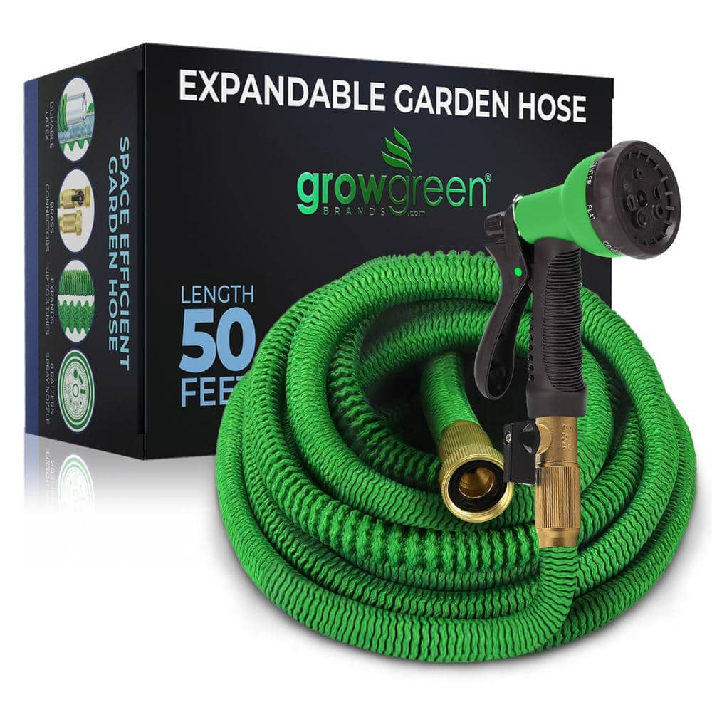 GrowGreen 3/4 in. x 50 ft. Expandable Garden Hose New and Improved GG-50-HD  - The Home Depot