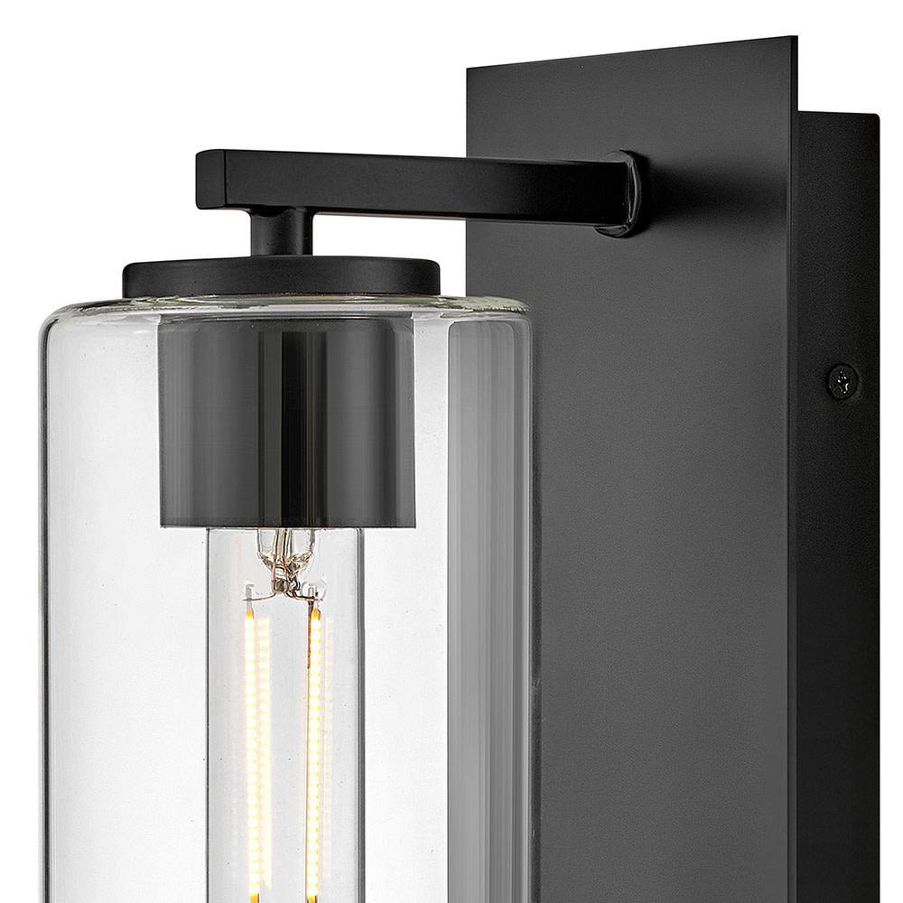 Lane Black and Clear Glass Dimmable Wall Sconce