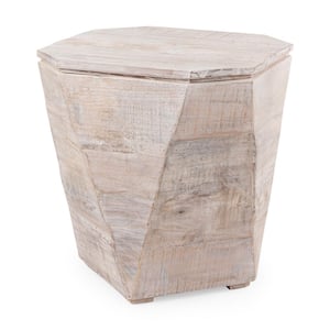 Stowe II White Washed Side Table