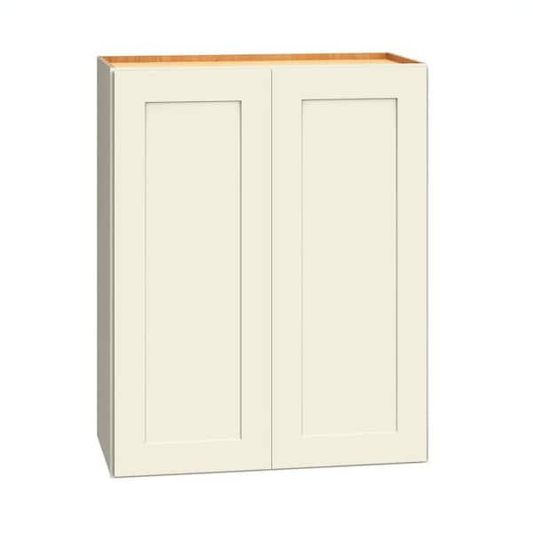 QuickShip Cottage 24 in. W x 12 in. D x 30 in. H Assembled Plywood Shaker Wall Kitchen Cabinet in Starlight
