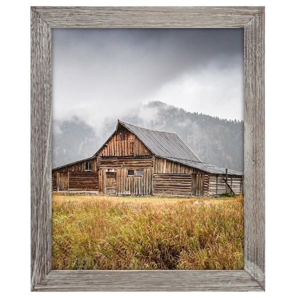 Malden 8 x 10 GRAY RIDGE LINEAR WOOD PICTURE FRAME - 4 PACK