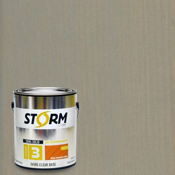 Storm System Category 3 1 gal. Mystic Gray Exterior Semi-Solid Dual Dispersion Wood Finish