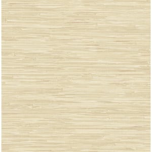 Natalie Taupe Faux Grasscloth Paper Strippable Roll Wallpaper (Covers 56.4 sq. ft.)
