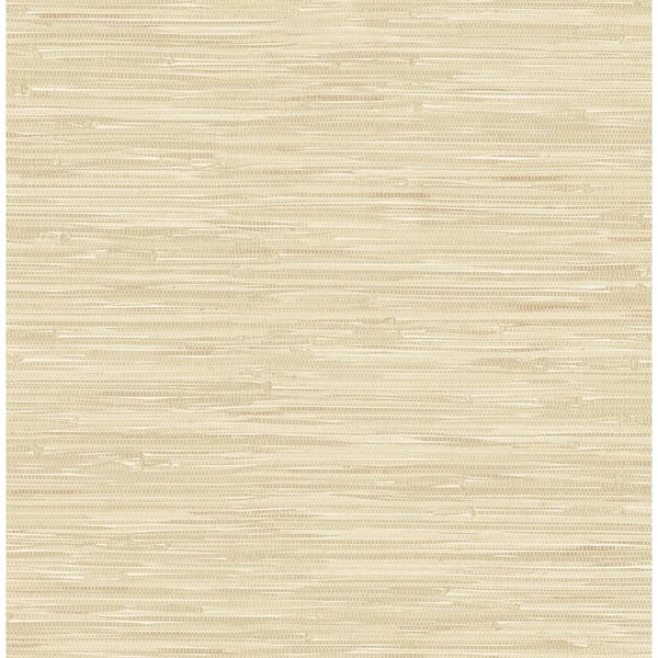 Brewster Natalie Taupe Faux Grasscloth Taupe Wallpaper Sample