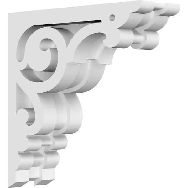 Ekena Millwork 1-7/8 in. x 6 in. x 6 in. PVC Hurley Corbel
