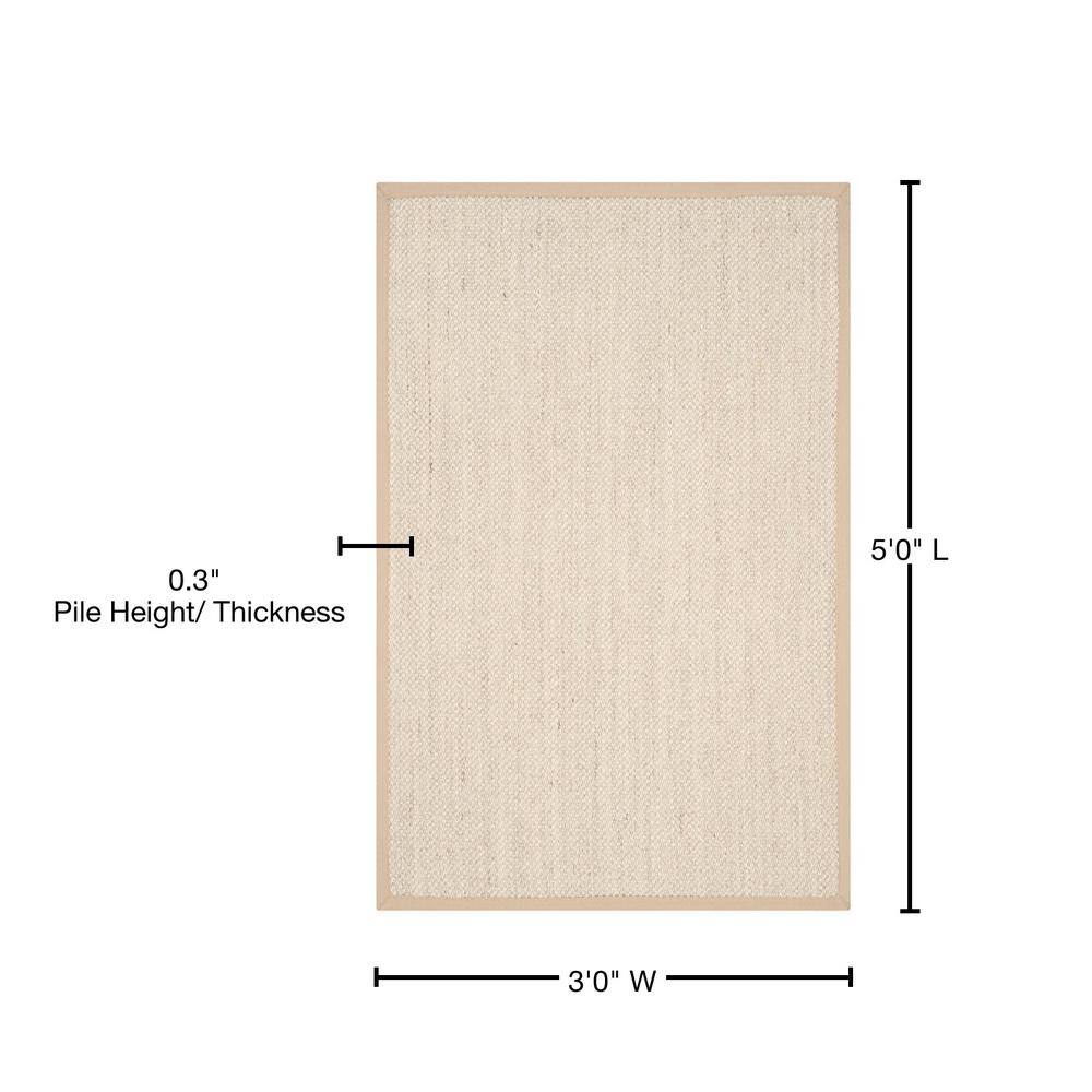 Marble and Linen Flat Woven Natural Fiber Area Rug