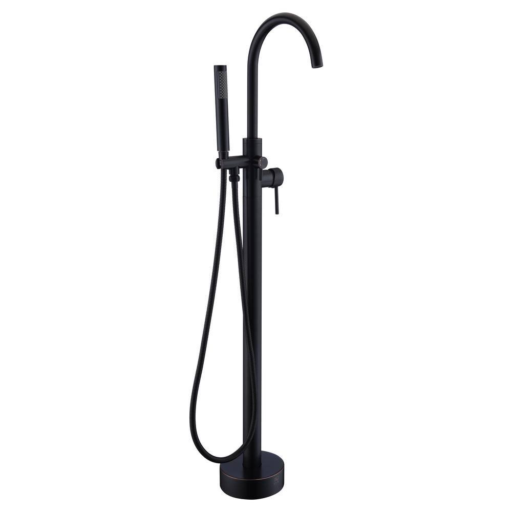 Kros Series 2-Handle Freestanding Claw Foot Tub Faucet with Hand Shower in 