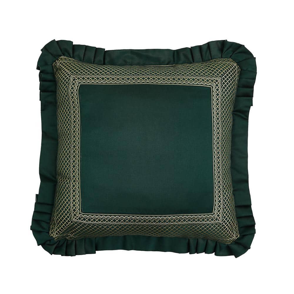 Bowery Forest Polyester Damask 20 in. Square Decorative Throw Pillow 20 in.