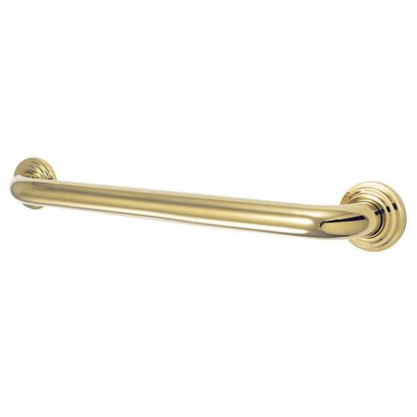 Milano 16 in. x 1-1/4 in. Grab Bar in Polished Brass