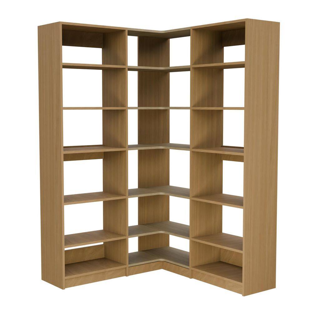 Alto Collection 66.75 in. W Oak Wall Mounted 2-Shelf Towers and Corner Shelf Tower Wood Closet System price history on PriceWatchPro