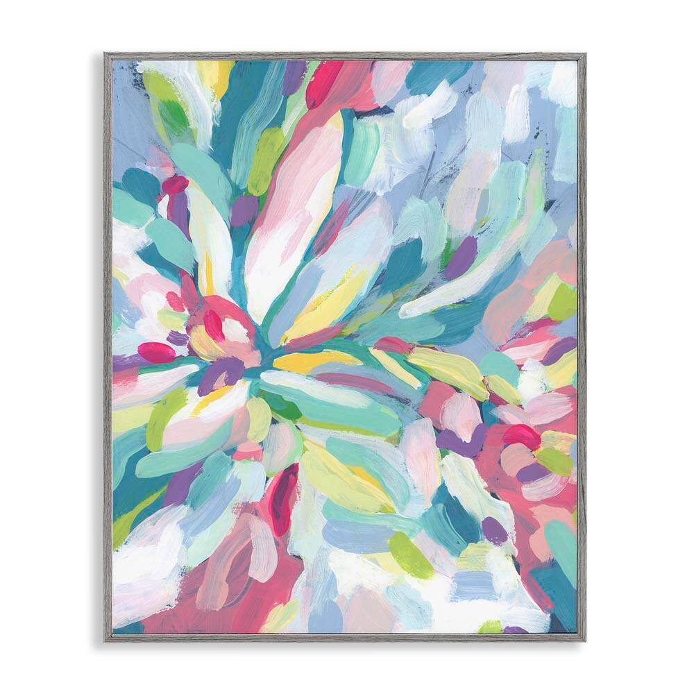 Centric Paint Strokes by June Erica Vess Gray Framed Abstract Giclee Art Print 14 in. x 11 in. price history on PriceWatchPro