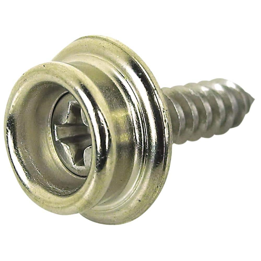 Seachoice #8 x 5/8 in. Eyelet Stud With Tapping Screw - 35 Pack 59391 - The  Home Depot