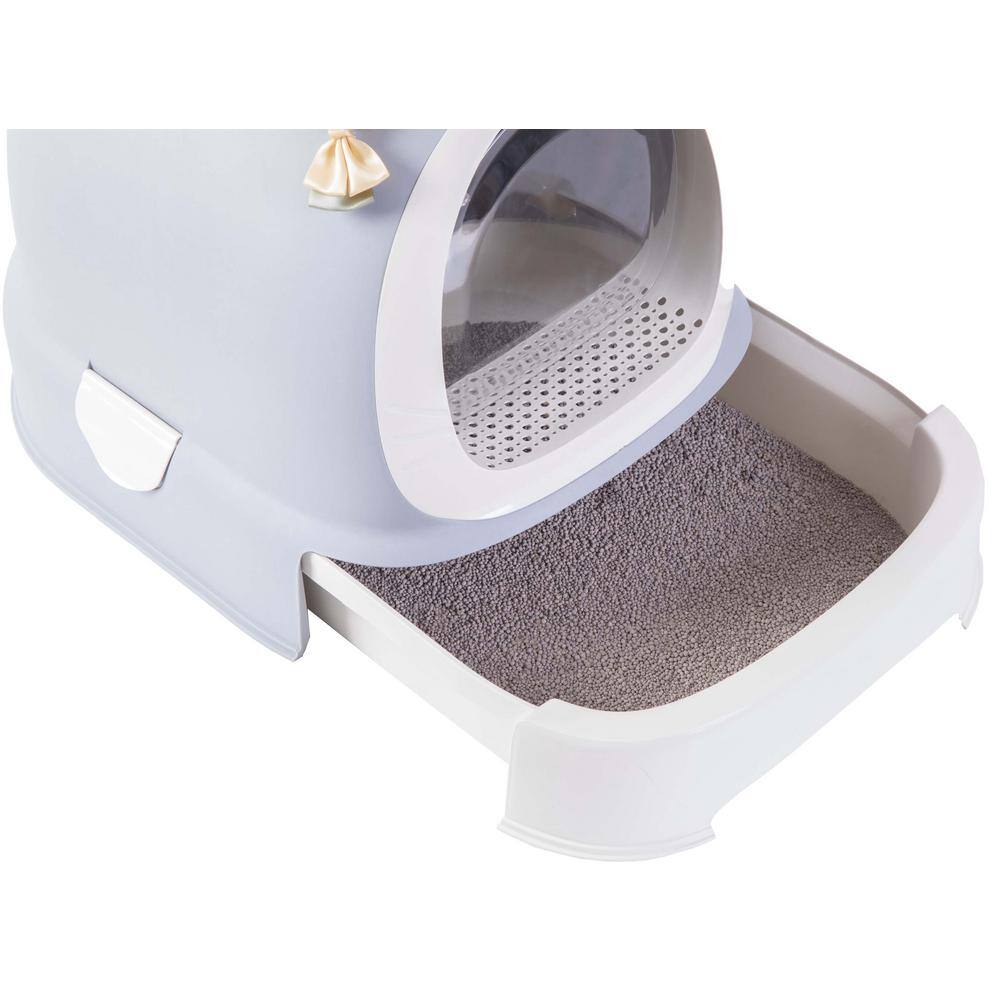 White Plastic Cat Litter Box Replacement Tray