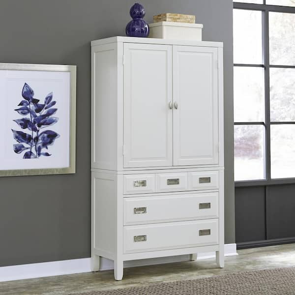 Home Styles Newport White Armoire
