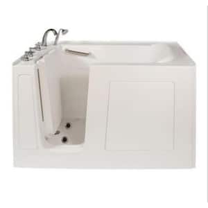 Avora Bath 60 in. x 30 in. Air Bath Walk-In Bathtub in White with Wet and Dry Vibration Jets, Left Drain