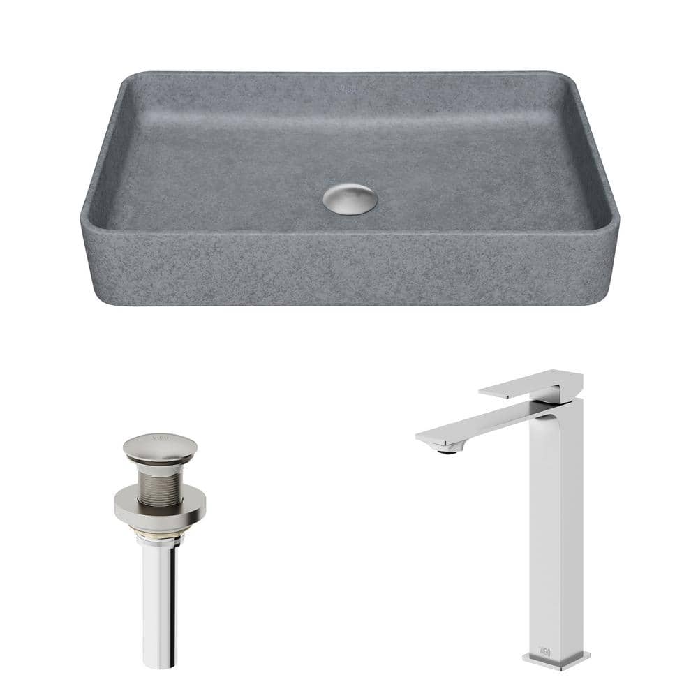 Concerto Ceramic 19"x14" Above-Counter Rectangular Vessel Sink