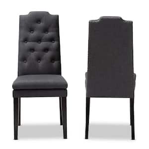 Dylin Charcoal Fabric Dining Chair (Set of 2)