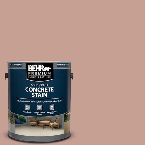 BEHR PREMIUM 1 gal. #PFC-07 Michel Rose Solid Color Flat Interior/Exterior Concrete Stain