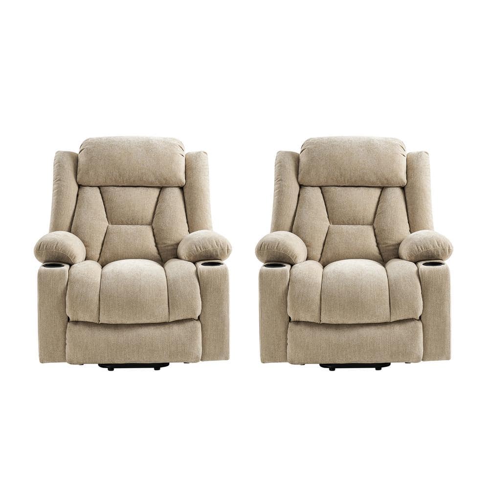 JAYDEN CREATION Sam Beige Power Lift Assist Recliner with