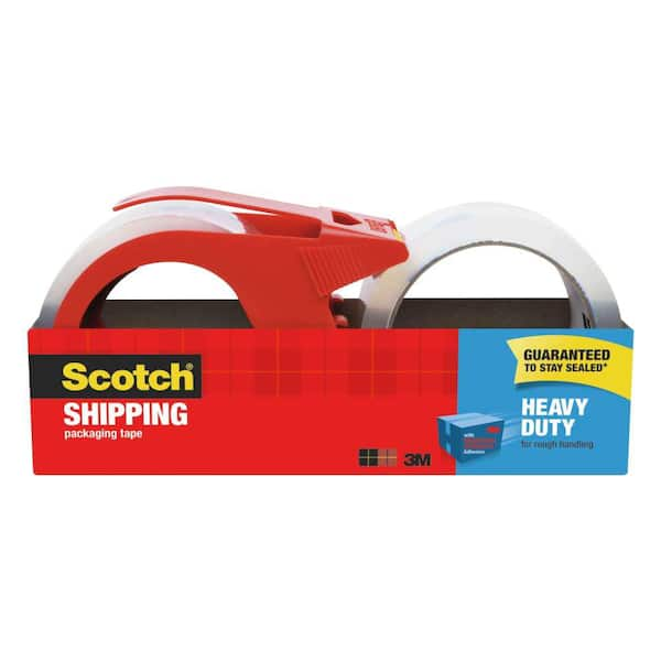 Scotch 1.88 in. x 54.6 yds. Heavy Duty Shipping Packaging Tape with  Dispenser ((2-Pack)(Case of 6)) 3850-2-1RD-DC - The Home Depot