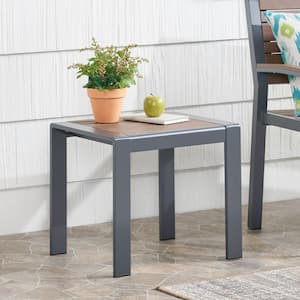 Geary Dark Grey Aluminum Outdoor Side Table