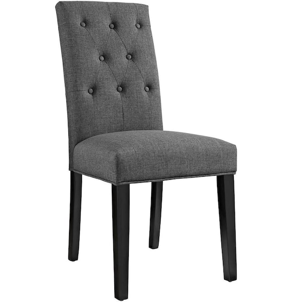 MODWAY Confer Gray Dining Fabric Side Chair