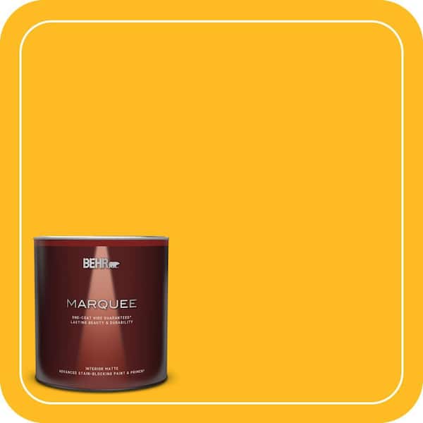 BEHR MARQUEE 1 qt. #320B-7 Macaw Matte Interior Paint & Primer