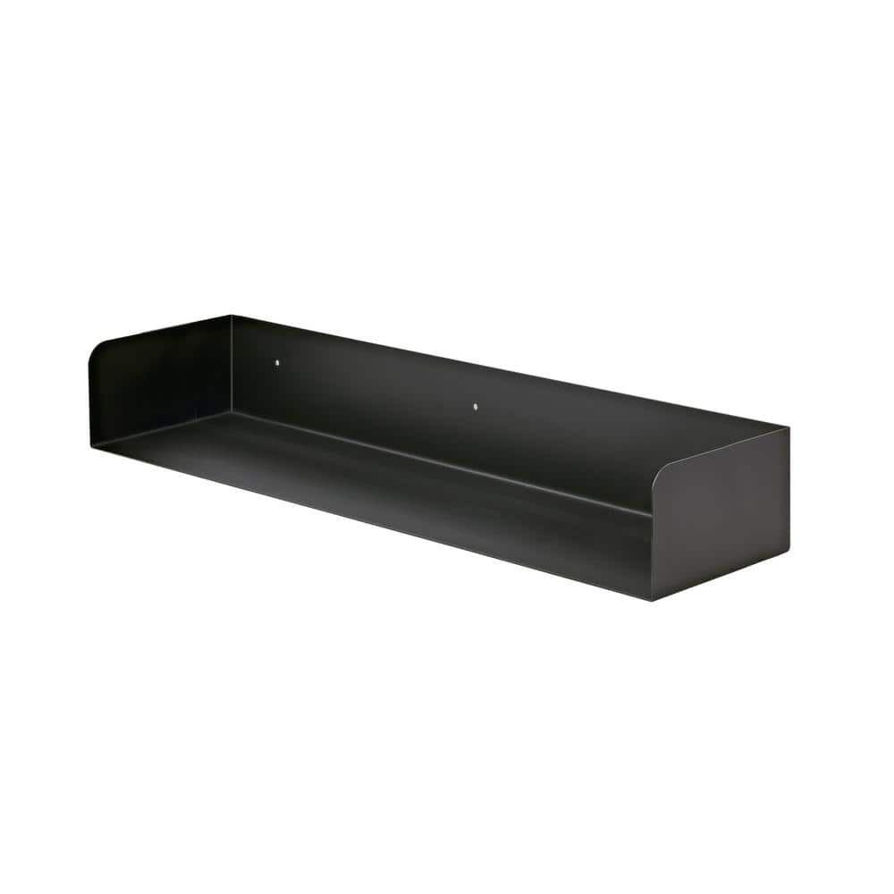 SHOWCASE 31.5 in. x 7.9 in. x 4.5 in. Black Steel Metal Decorative Wall Shelf with Brackets price history on PriceWatchPro