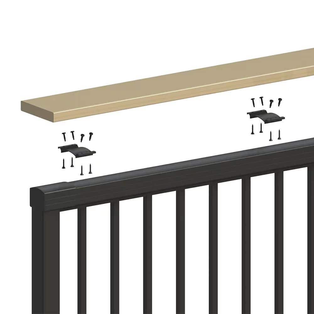 1.29 in. H x 2 in. W Matte Black Aluminum Deck Railing Drink Rail Adapter price history on PriceWatchPro