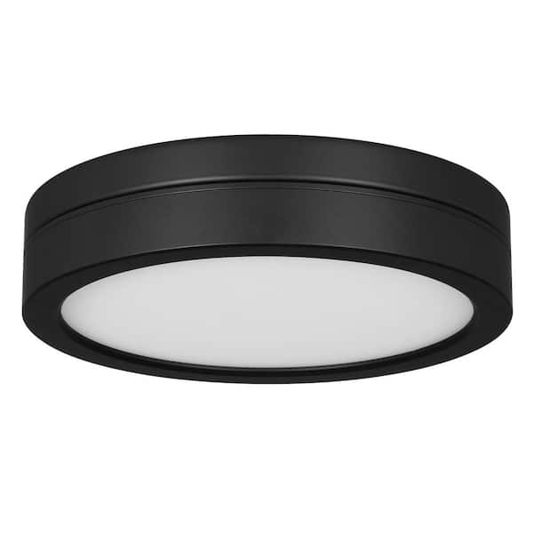 Titan Matte Black White Color Changing Integrated LED Ceiling Fan Light Kit