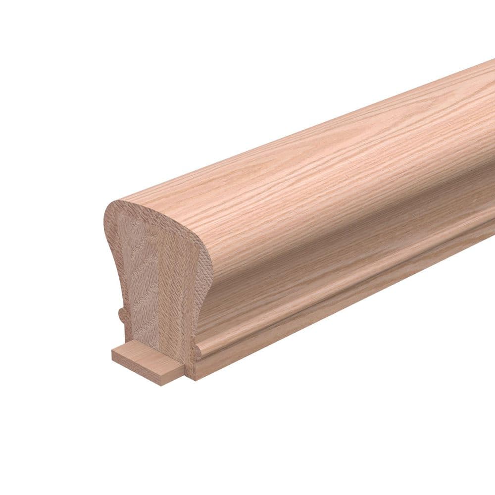 Stair Parts 6010 12 ft. Unfinished Red Oak Plowed Handrail with Fillet price history on PriceWatchPro