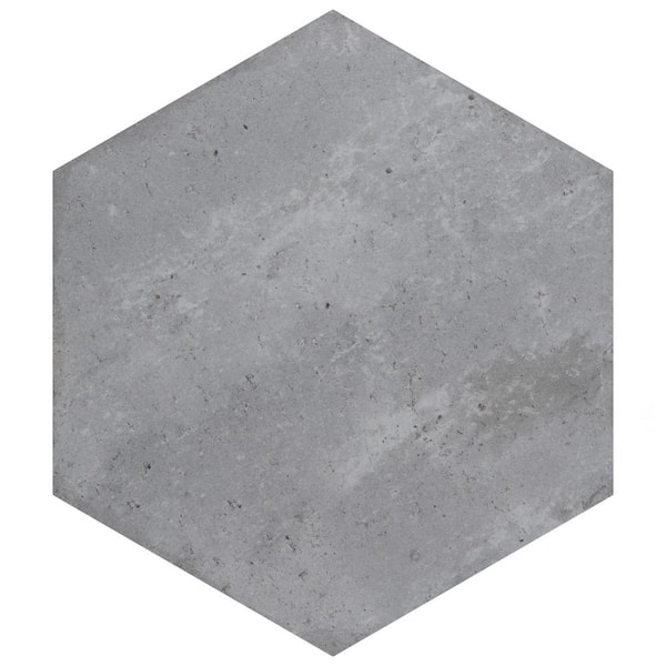 Merola Tile Brickyard Hex White 8-1/2 in. x 9-7/8 in. Porcelain Floor and Wall Tile (13.05 sq. ft./Case)