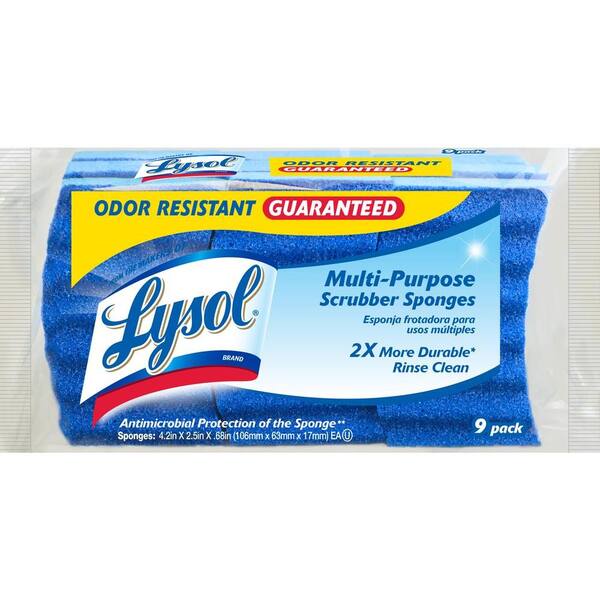 Lysol Odor Resistant Multi-Purpose Scrubber Sponge (9-Pack)