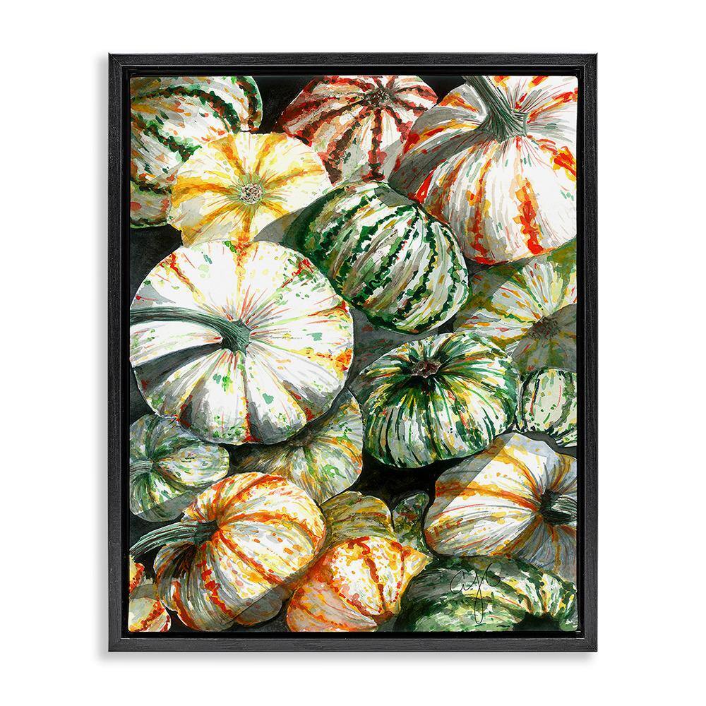 Mixed Gourd Pattern by Alexandria Gilbert Kincaid 1-Piece Floater Frame Graphic Print Nature Art Print 31 in. x 25 in. price history on PriceWatchPro
