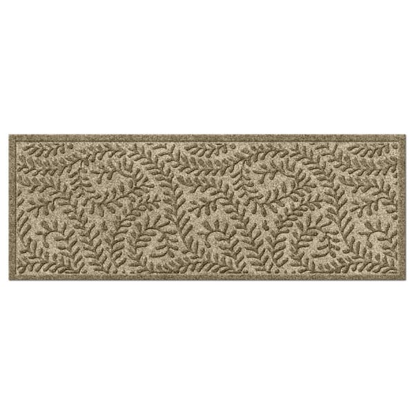 Bungalow Flooring Waterhog Boxwood Camel 30 in. x 97 in PET Polyester Indoor Outdoor Runner Doormat
