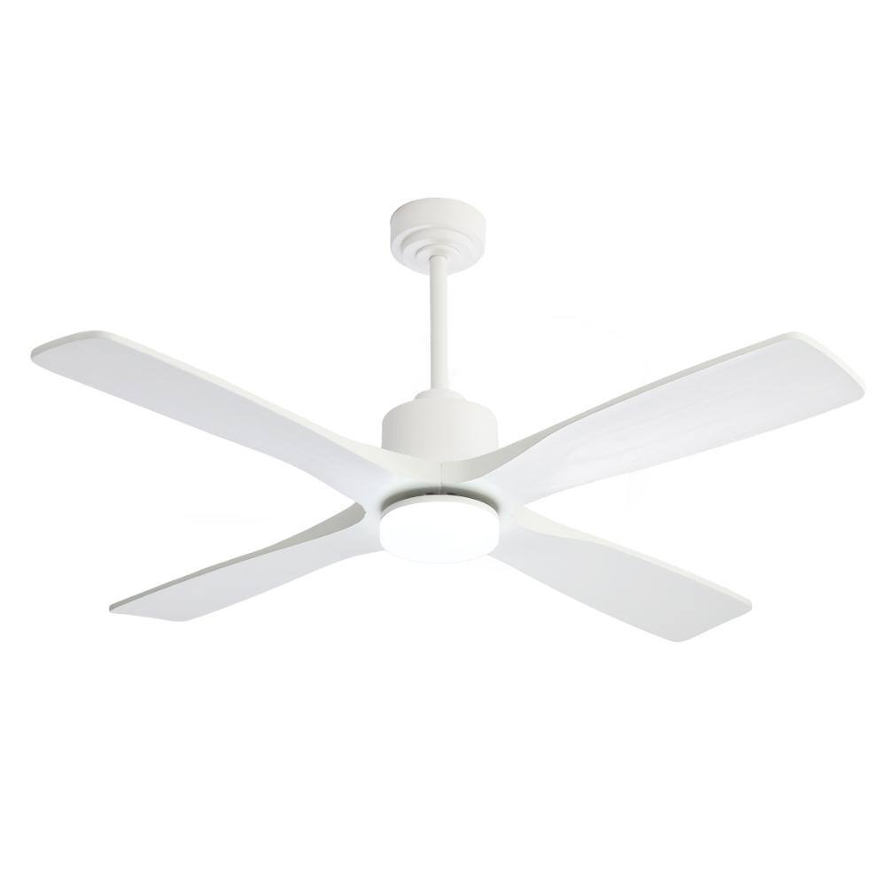 MLiAN 48 In. (4 ft.) DC Indoor Ceiling Fan with Integrated LED, 4 Solid